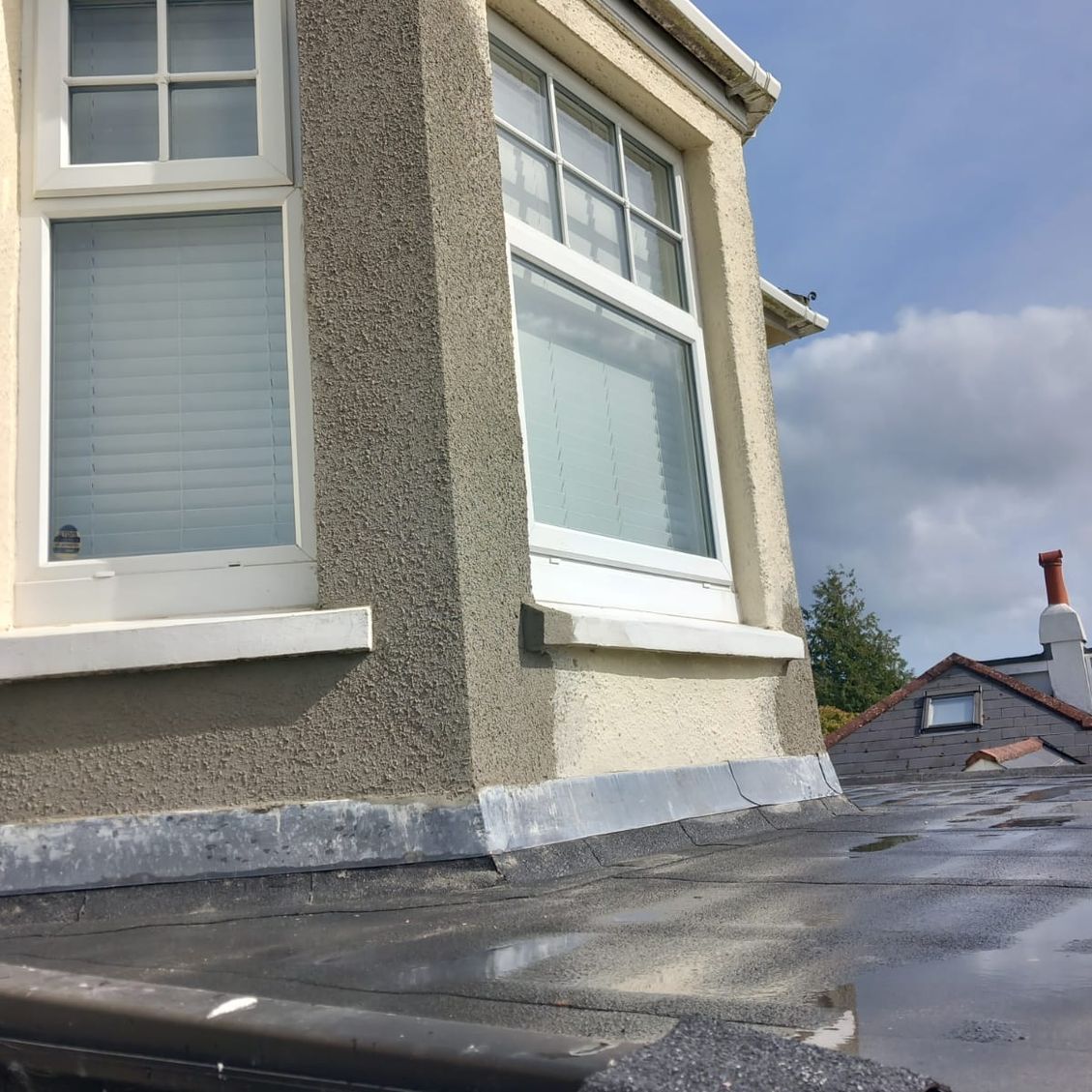 Lime render, smooth flat finish