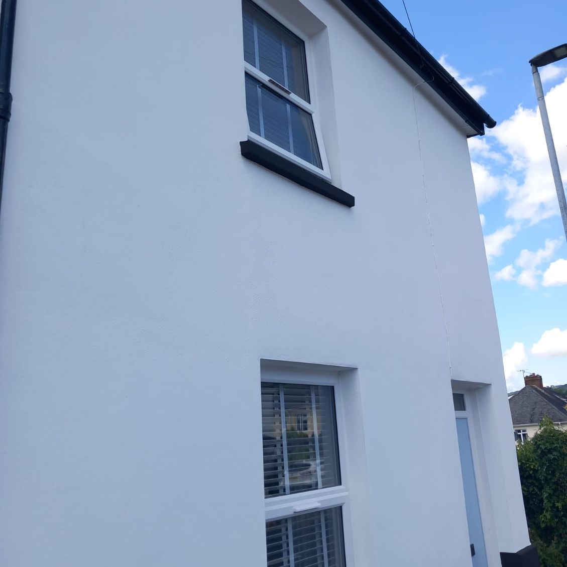 Lime render, smooth flat finish
